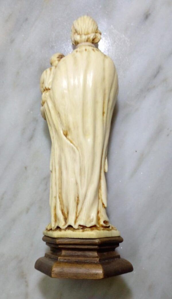 Virgen Maria con Niño dios en marfil - Image 2