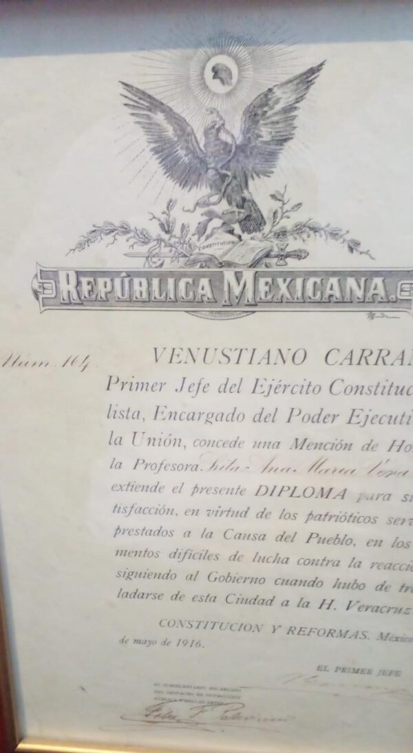 Documento Venustiano Carranza